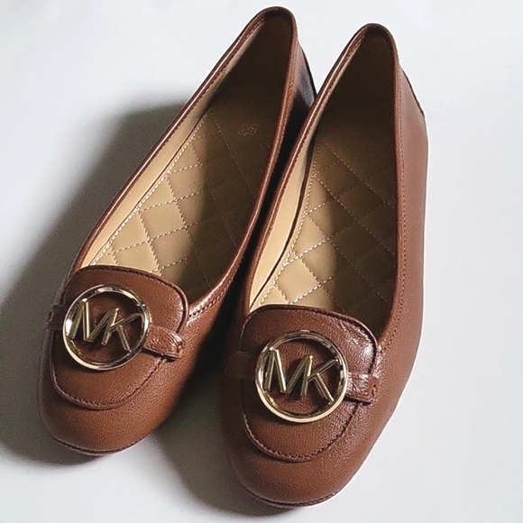 Michael kors Lillie moccasins leather flats womens size 9 Brown - Picture 1 of 4